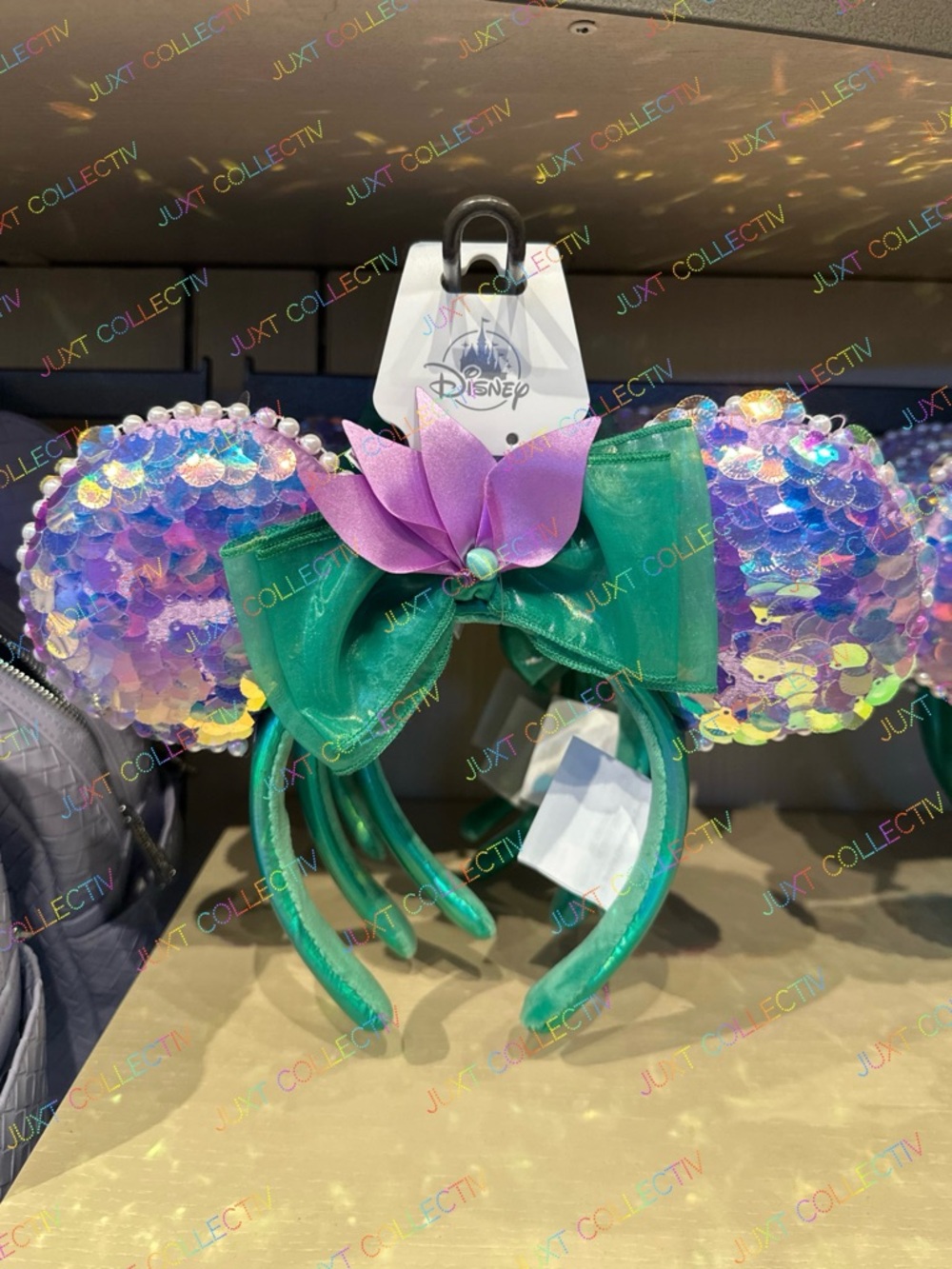 NWT Disney Parks Disneyland The Little Mermaid Ariel Sequin Minnie Ears Headband